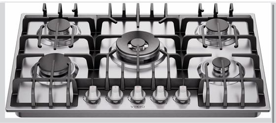 30 inch Gas Cooktop, 5 Italian SABAF Burners, 54,700 BTU Total UL listed, 20,000 BTU Center Burner, NG/LPG Convertible, 304 Stainless, Enamel-Coated G