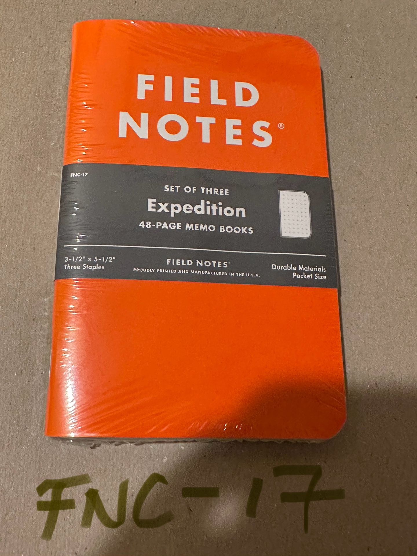 Field Notes Notebook DDC EXPEDITION FNC-17 RARE 3 Pack 2012 Sealed - Brand New
