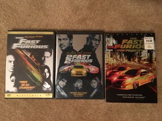 The Fast and the Furious DVDs 1-3