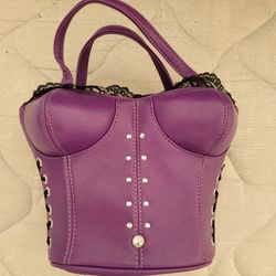 Purple Corset Vintage Hand Bag