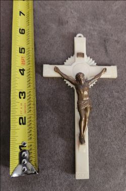 Small Crucifix Cross with Metal Corpus