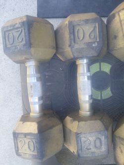 20 lb Hex Dumbbells Pair