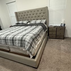 Grey King Size Bed-frame 