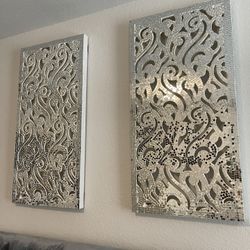 Matching Mirrored Office Decor