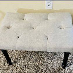 Upholstered Tufted Designer Ottoman 24"x17x15" exact like in pictures
