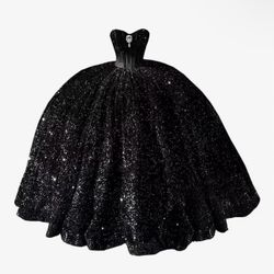 Mouccy Gorgeous Sequin Black Dress