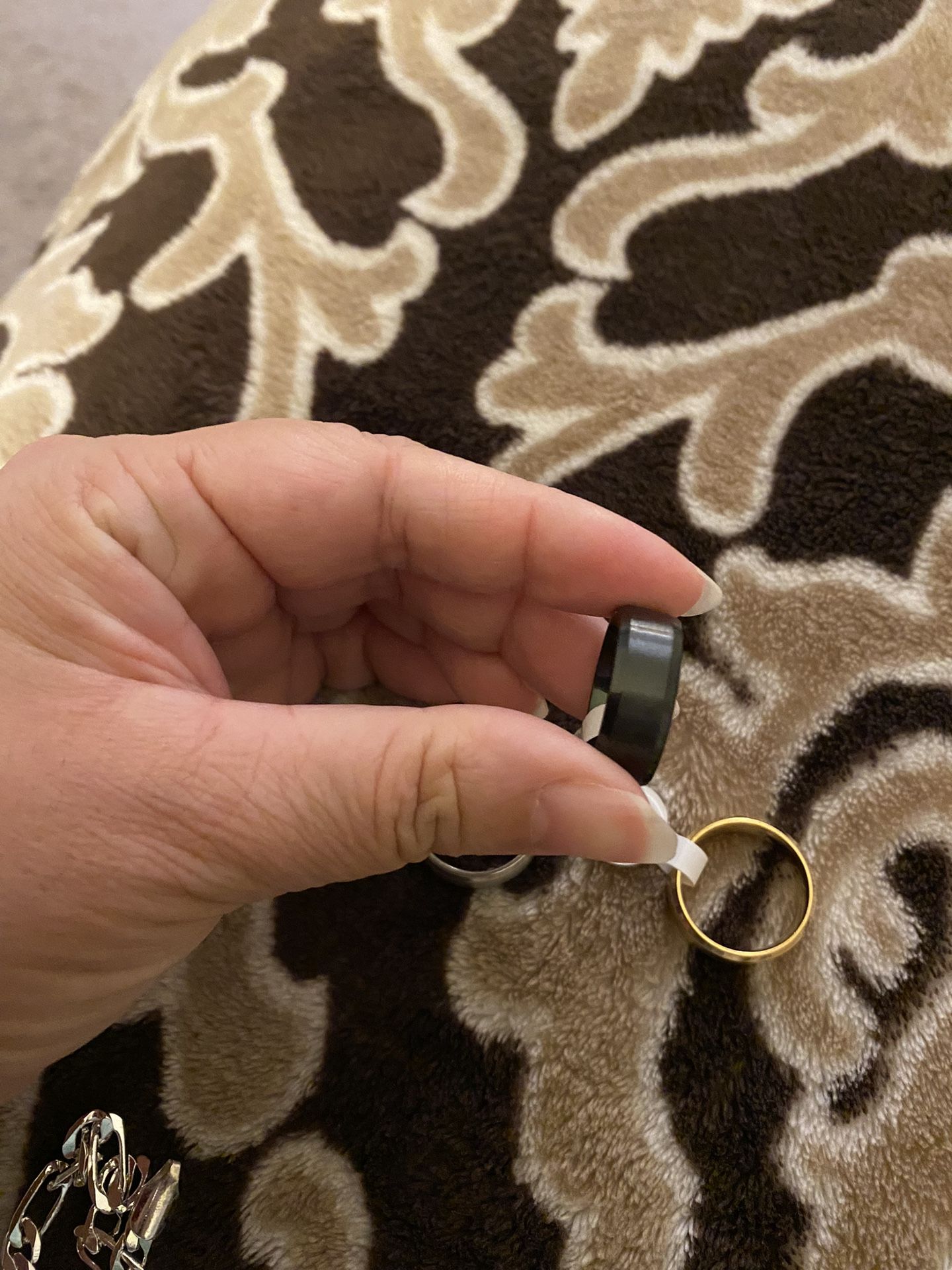 Mens Fashion Stainless Steel Wedding Ring Size 9