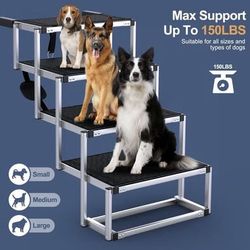 New Dog Stairs for Car, Foldable Dog Ramp for Car with Non-Slip Surface, Portable Stairs, 4 Steps