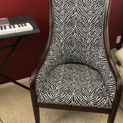 Beautiful Zebra Print Accent Chair (Pair -2 Chairs)