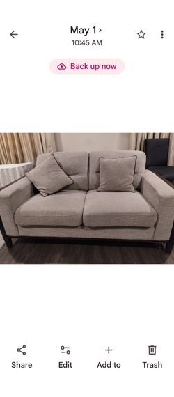 Loveseat and chaise