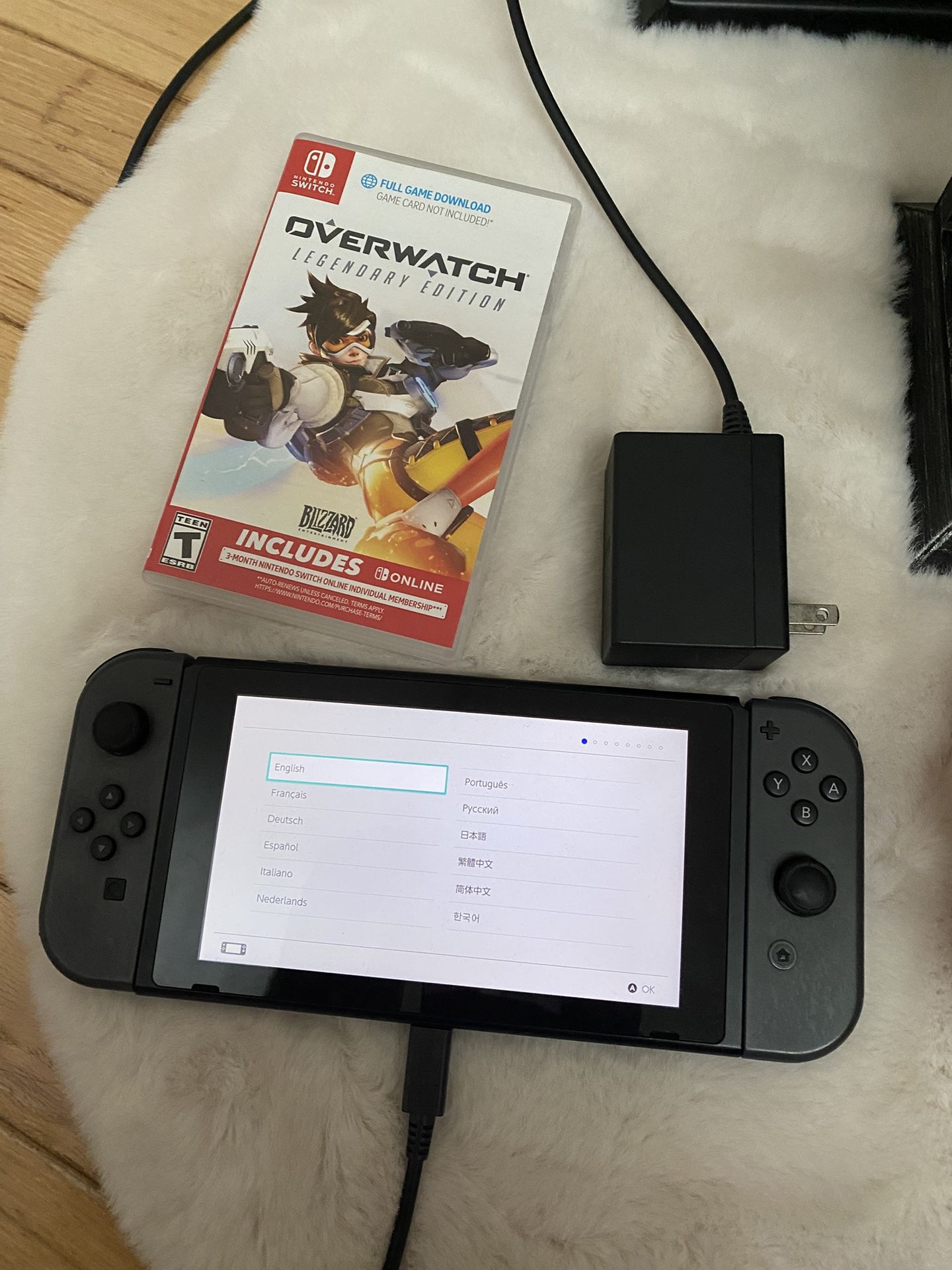 Nintendo Switch With Overwatch Legendary Edition Game Charger Ready Restored For New Owner