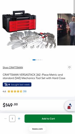 Craftsman Tool set 262 Pieces