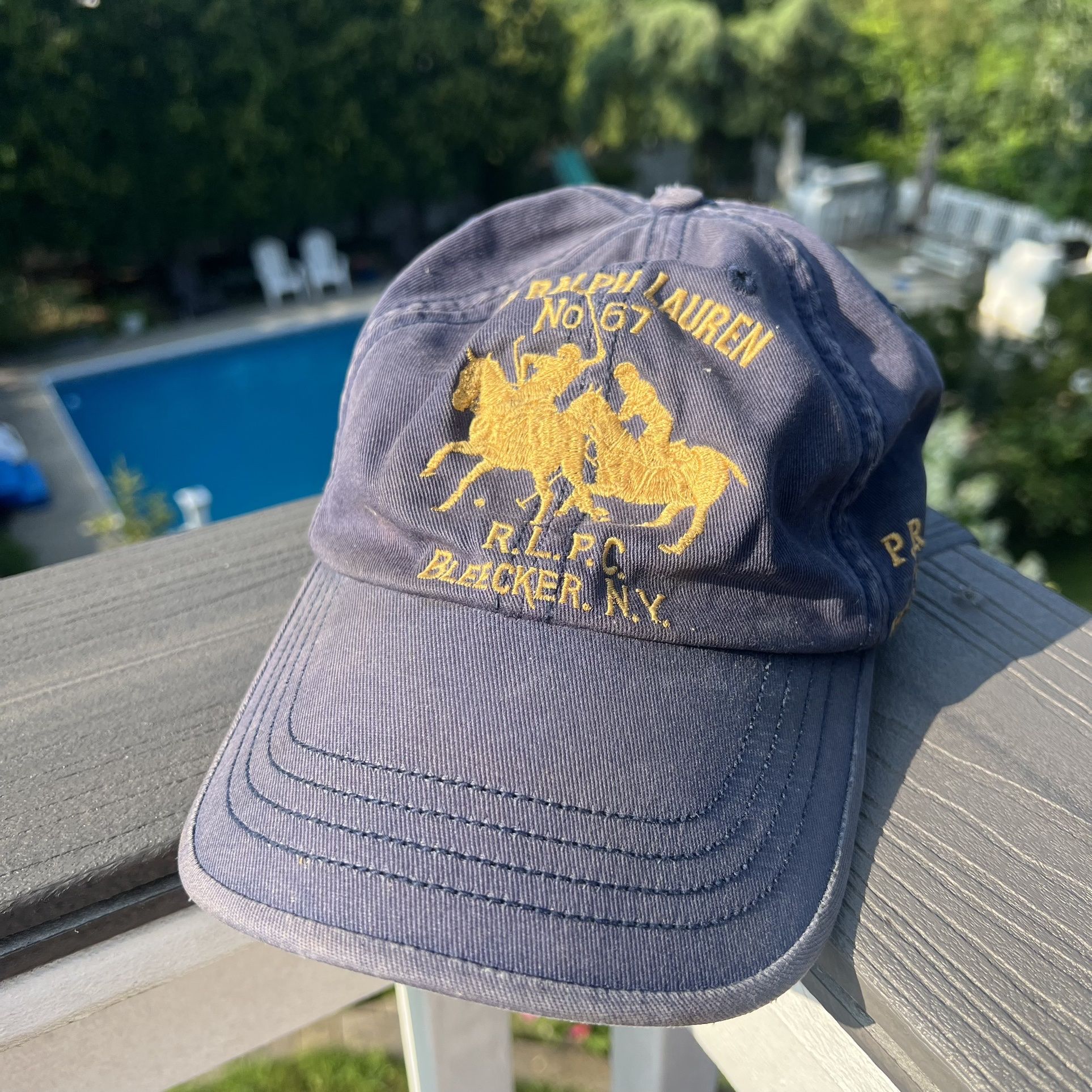 Vintage Polo Ralph Lauren outlet Bleecker NY Hat Cap Equestrian Jumper Team RARE