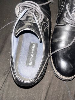 Bruno Marc Black Leather Dress Shoes