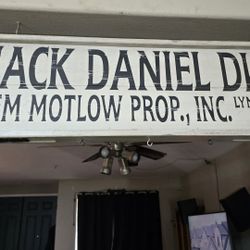 Large Wood Two Sided Hanging Jack Daniels Sign Mancave