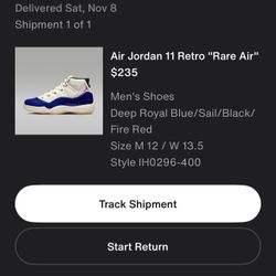 Jordan 11 “ Rare Air” Size 12