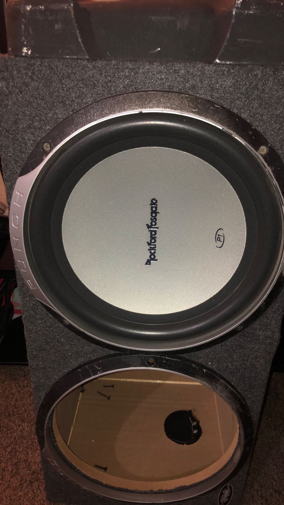 Rockford 12inch Subwoofer With Box And Amp