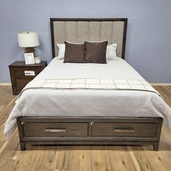 Queen Bed Frame With Footboard Storage