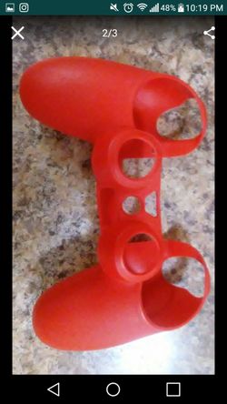 Red ps4 controller grip