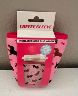 Dachshund Coffee Sleeve Insulated Ice Cup Koozie with Handle
