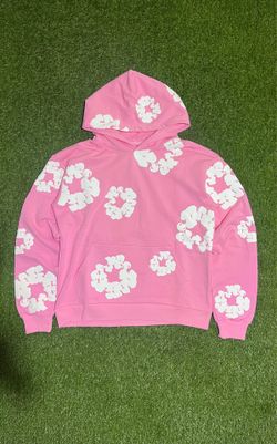 Pink denim tears hoodie