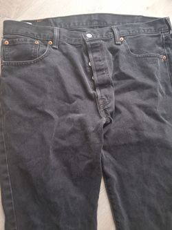 levis 501 original fit mens black denim jeans w38 l32 button fly