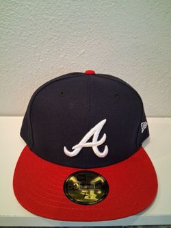 MLB New Era Atlanta Braves 59fifty Fitted  Navy Blue with Red brim 7 5/8 $35