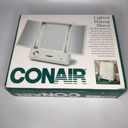 NEW Conair Reflections Two-Sided Lighted Makeup Mirror Tri-Fold TM7F 3x Magnify