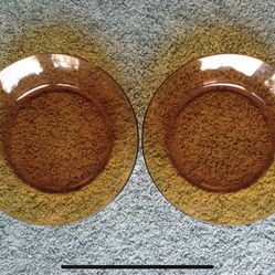 French Druralex Amber 11 Inch Dishes 