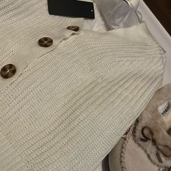 Knit Sweater & Slippers