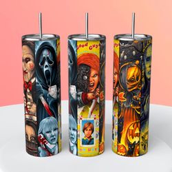 Halloween characters tumbler chucky ghostface jigsaw