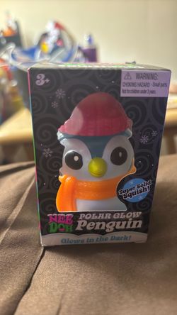 Nee Doh Polar Glow Penguin Squish Toy