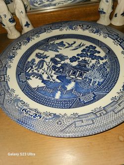 Blue Willow Pattern Ceramic Dinner Plate
