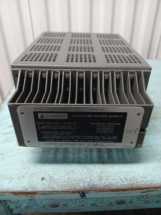 Lambda Regulated Power Supply Model # Lx- E-0v- R Input 105-132 V 57-63 Hz