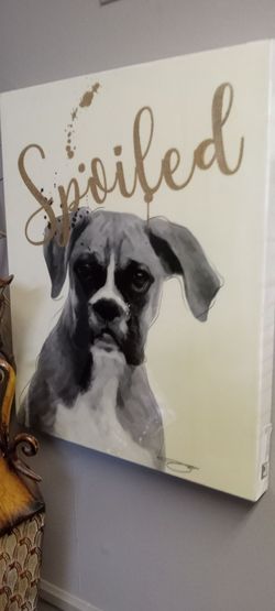 New spoiled dog wall art high quality