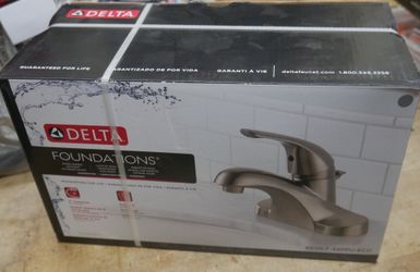 Delta Single Handle Centerset Bathroom Faucet B510LF-SSPPU-ECO Brushed Nickel.