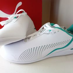 Mercedes AMG Pumas Sport Luxury White Shoes