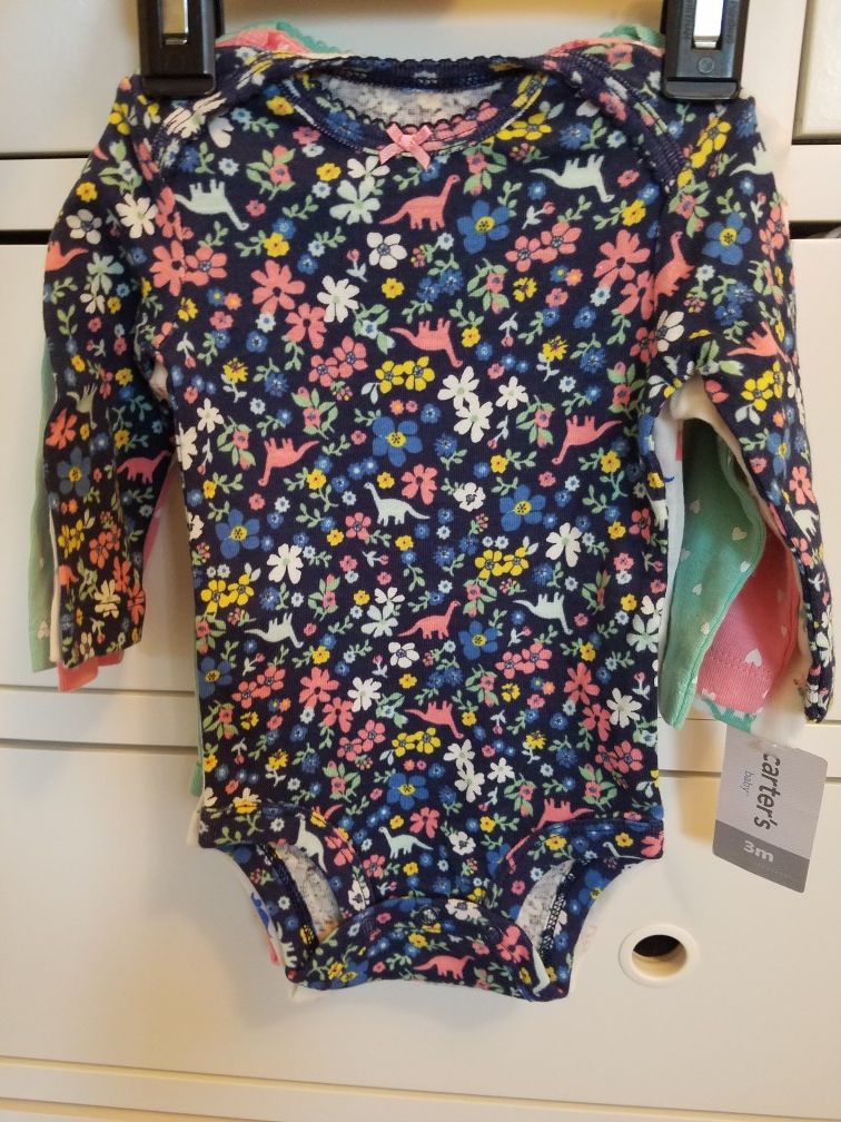 Carter's Baby girl onesies 3m