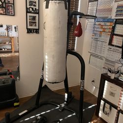 Punching Bag With Stand And Speed Bag 