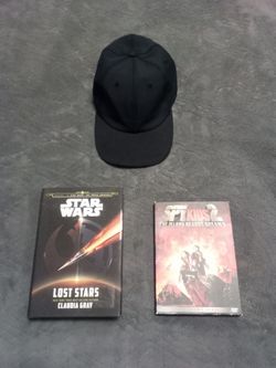 Kids lot - baseball cap, hardcover Star Wars book, Spy Kids 2 DVD