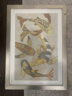 Golden Koi Framed Wall Art (36 x 24 in)
