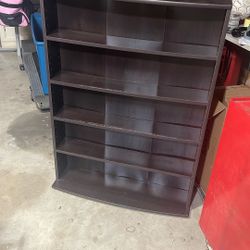 Pemberly Row 46" Multimedia Storage Rack in Cinnamon Cherry