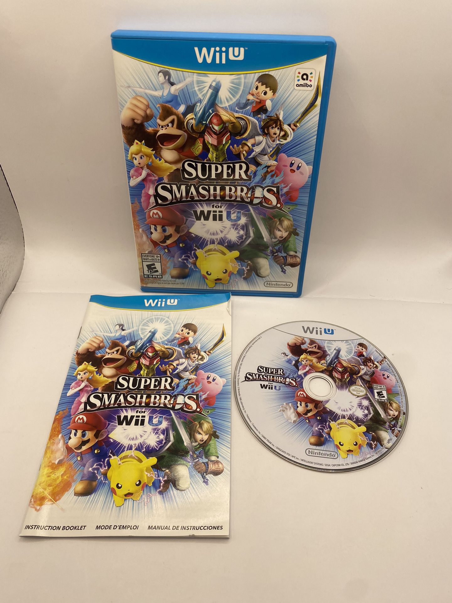 Super Smash Bros Nintendo Wii U Complete w/ Manual CIB Tested SMASH4 Authentic