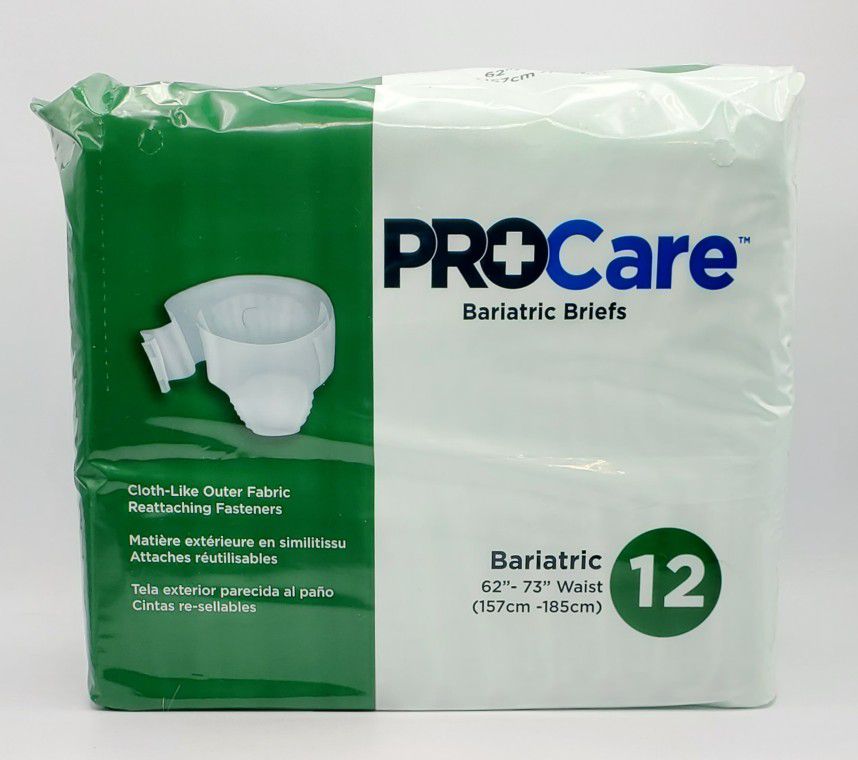 ProCare Adult Briefs Size 2X-Large (62"-73") Super Absorbent 12pk