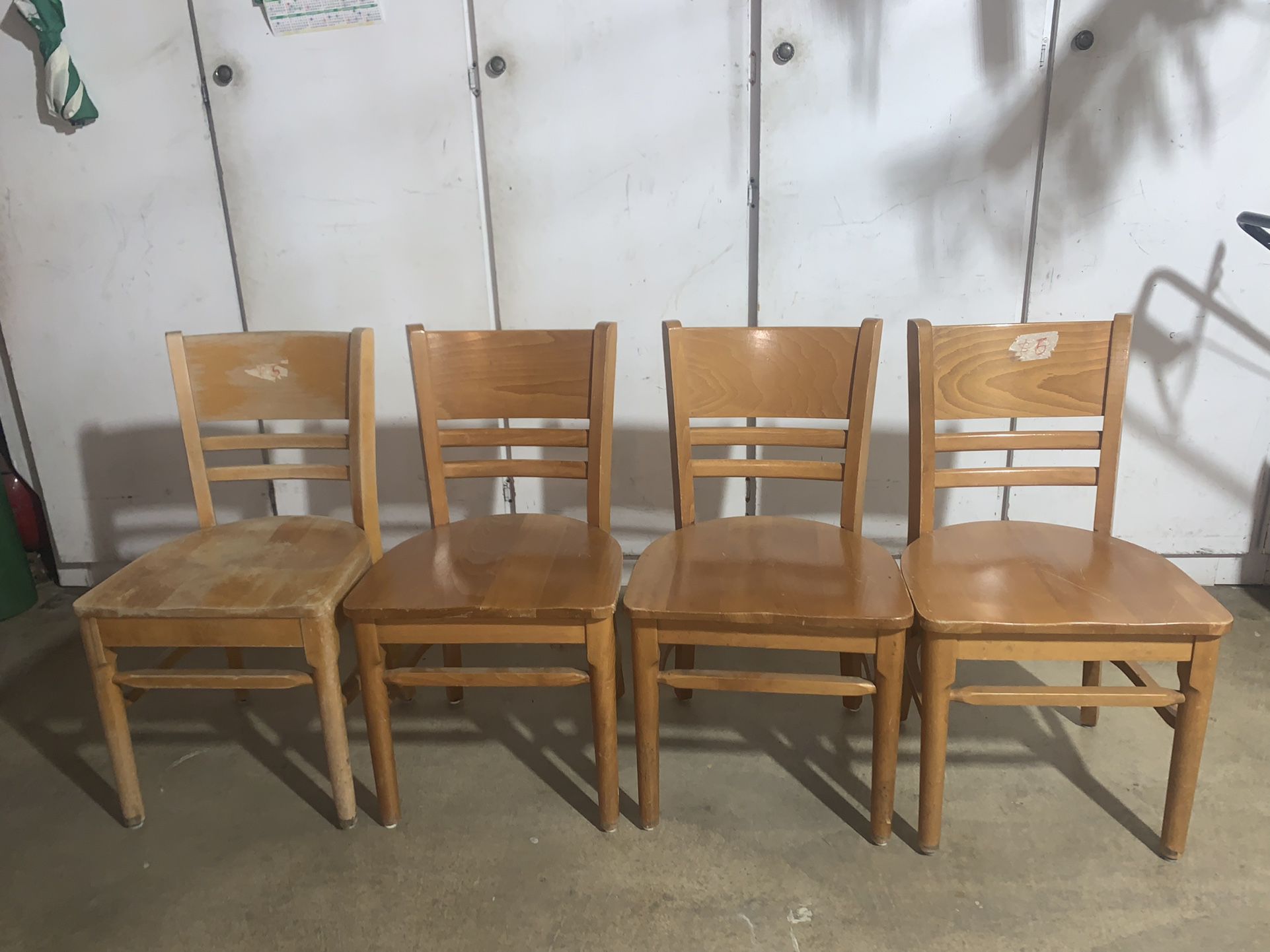 Solid Wood Chairs (4)