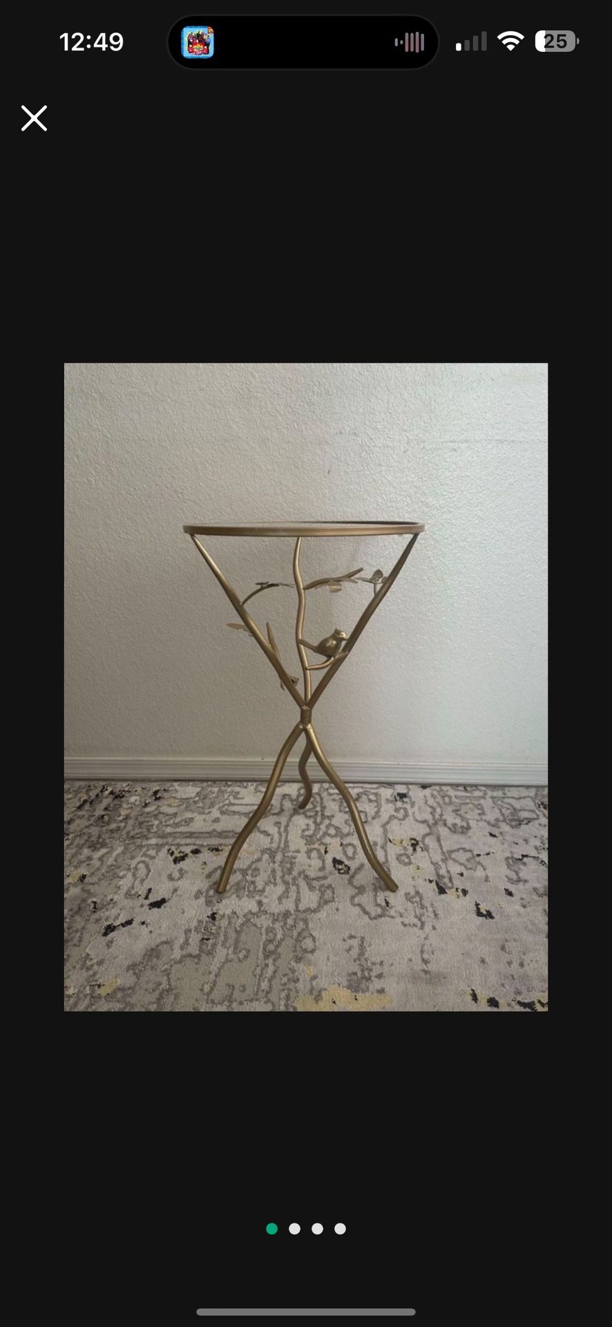 Gold End Table