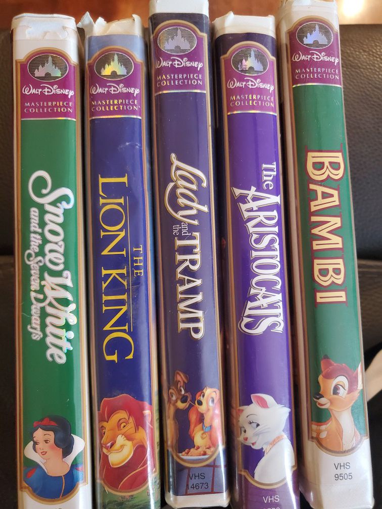 Walt Disney Masterpiece VHS Movies