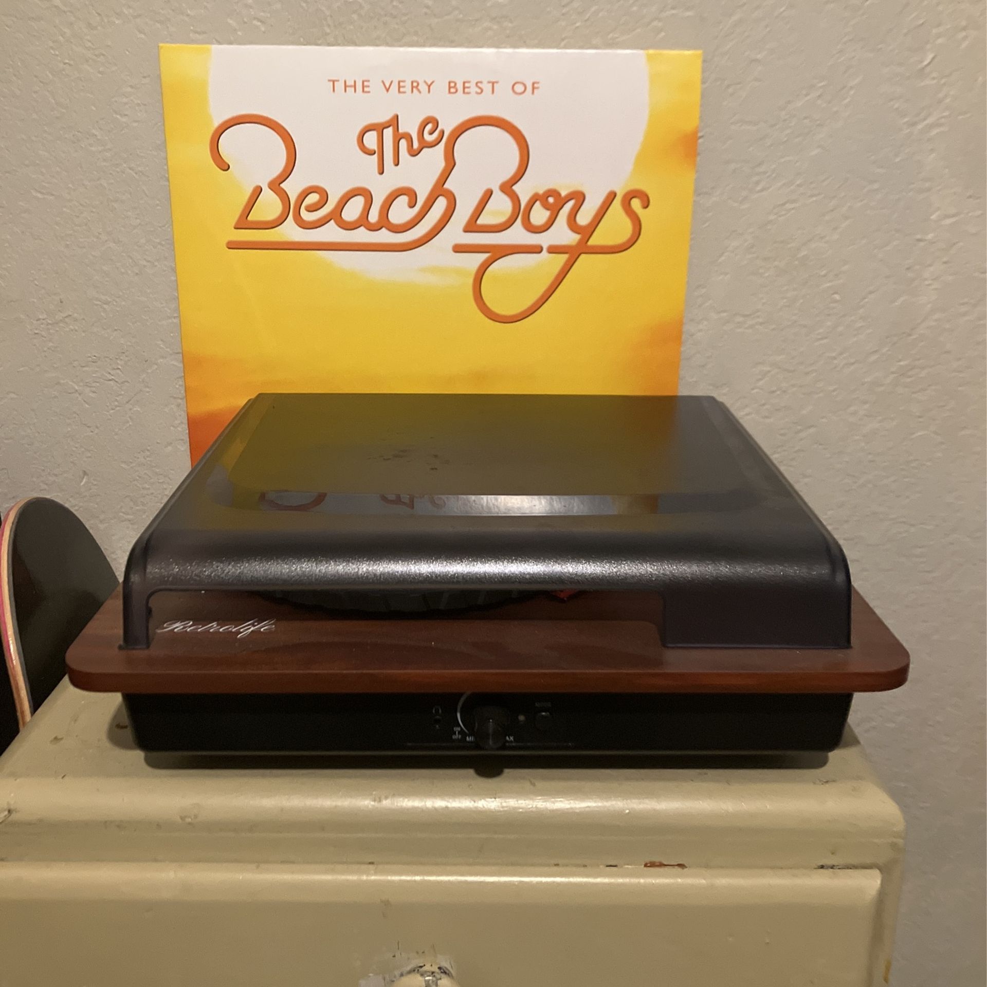Vintage Style Record Player + Beach Boys Vinyl