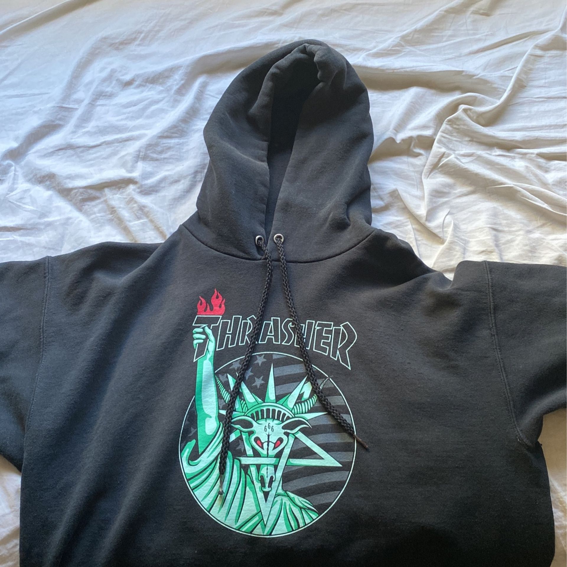 Thrasher Hoodie (Goat Statue of Liberty)