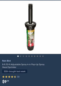 Rain Bird 8-ft 15-ft Adjustable Spray 4-in Pop-Up Spray Head Sprinkler